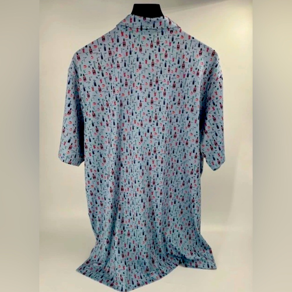 Peter Millar Bloody Mary SIP Polo! Ole Miss Large! EUC! - Picture 5 of 6